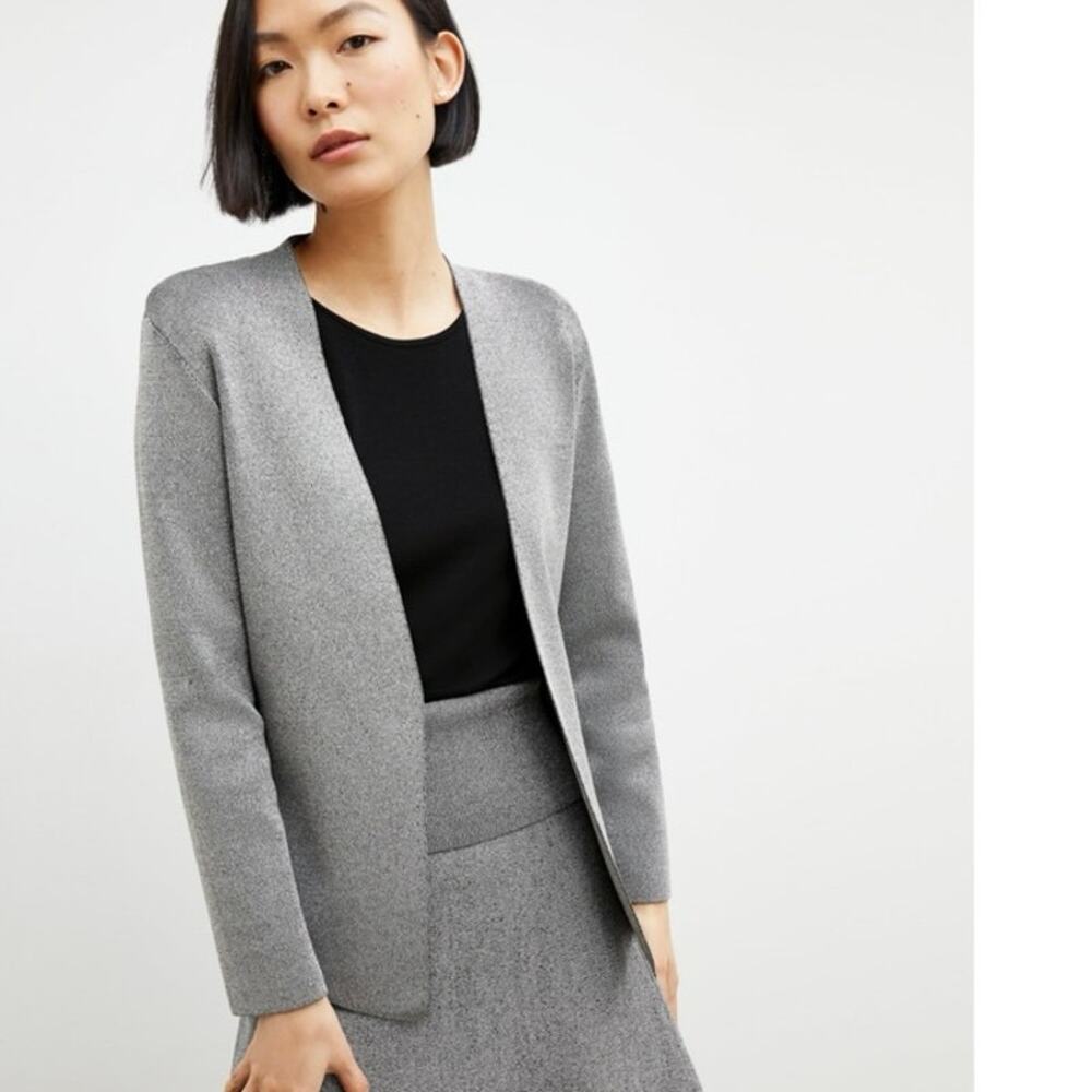 NEW MM LaFleur Size XL Woolf 3.0 Jardigan Black Silver Metallic Knit Cardigan - Picture 3 of 5